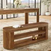 Banc d'entrée en bois - Banc avec étagère à chaussures à Voir les images du produit 4