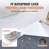 A hand is shown holding up a white protective film over a gray carpeted floor. A diagram illustrating the layers of the film is also visible. Anteprima dell’immagine prodotto