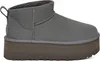 A single gray UGG boot with a platform sole is shown against a white background. Voir les images du produit