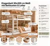 Homestyle4u Etagenbett 90x200 Kinder Hochbett mit Produktbild-Vorschau 3