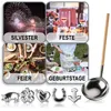 com-four® Premium Zinngießen mit 5 extra schweren Figuren Produktbild-Vorschau 14