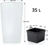 URBI SQUARE DURS300-S449 vysoký kvetináč s bielou vložkou Náhľad obrázku produktu 11