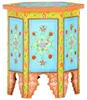 vidaXL Beistelltisch Handbemalt Mehrfarbig 38x33x42cm Mango Produktbild-Vorschau 3
