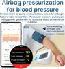 A smartwatch and blood pressure monitor are shown with a person's arm wearing the cuff. Náhled obrázku produktu