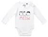 Huuraa Baby Body Katzen Meow Comic 62 White  Baumwolle Produktbild-Vorschau 1
