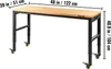 VEVOR Höhenverstellbare Werkbank 122 x 51 x 79 - 104 cm Produktbild-Vorschau 8