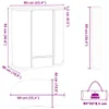 vidaXL Skládací výstavní pult 90x48x93 cm materiál na bázi Náhled obrázku produktu 8