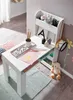 Bureau enfant blanc 90x50x110 cm bureau peinture chambre Voir les images du produit 4