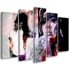 5-teiliges leinwandbild amy winehouse 100x70 cm Feeby lila Produktbild-Vorschau 1