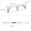Relaxdays Bierzeltgarnitur klappbar, 3er Gartenmöbel Set, Produktbild-Vorschau 5