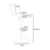 A diagram showing the dimensions of a bar stool. Voir les images du produit