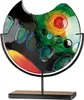 Casablanca by Gilde  Glasart runde Dekovase auf Ständer Produktbild-Vorschau 1