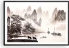 Gerahmtes Poster - Schwarzer Rahmen - Chinesisch Landschaft Produktbild-Vorschau 1