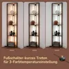 EDISHINE Stehlampe Wohnzimmer mit 4 Holz-Regal, LED Dimmbar Produktbild-Vorschau 3