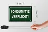 Holzschild Hinweis 18x12 cm Consumptie verplicht Verbrauch Produktbild-Vorschau 6