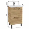 Stamar | Mobile lavabo da bagno 50 Oak Craft Gold con 2 Anteprima dell’immagine prodotto 5