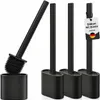 4x WC Bürste Garnitur Silikon Toilettenbürste Schwarz Produktbild-Vorschau 1