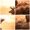 Wanduhr - Quadrat - Glasuhr - Hirsch Natur Feld - 30x30cm - Produktbild-Vorschau 8