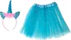 KIK - Karnevalskostüm Einhorn Stirnband + Rock blau 3-6 Produktbild-Vorschau 1