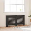 vidaXL Panele grzejnikowe czarne 152x19x81,5 cm MDF Podgląd zdjęcia produktu 2