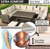 An outdoor seating set with descriptive text and diagrams. Produktbild-Vorschau