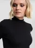Urban Classics, dames, longsleeve met hoge hals, zwart - Productafbeelding-voorbeeld 22