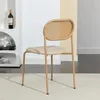 CDGlobal Esszimmerstühle 2er Set, Küchenstuhl mit Rattan Produktbild-Vorschau 4