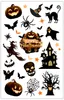 HALLOWEEN Temporäre Tattoos Spukhaus Kürbis Geist Hexe Produktbild-Vorschau 7