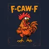 F-CAW-F Lustiger Hahn Gockel Bauernhof Spruch Vintage Retro Produktbild-Vorschau 3
