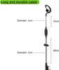 A diagram of a headset with measurements indicating its dimensions. Produktbild-Vorschau