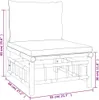 vidaXL 6-tlg. Garten-Lounge-Set mit Cremeweißen Kissen Produktbild-Vorschau 7
