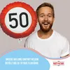 Folienballon Happy Birthday 50 Rund 45cm Helium 50. Produktbild-Vorschau 3