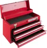 A red metal toolbox with multiple drawers and compartments, shown open. Náhled obrázku produktu