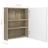Armadietto Bagno con Specchio e LED Bianco e Rovere Anteprima dell’immagine prodotto 7