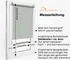 An illustration showing how to measure a window for a roller blind, with text instructions. Produktbild-Vorschau