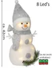 Schneemann Deko beleuchtet 8 warmweiße LEDs Weihnachten Produktbild-Vorschau 13