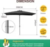 Izrielar Sonnenschirm 200x300cm, Gartenschirm, knickbar, Produktbild-Vorschau 2