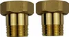 Two brass plumbing fittings are shown against a white background. Produktbild-Vorschau