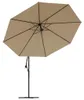 Sombrilla voladiza con poste de aluminio gris taupe 350 cm Vista previa de la imagen del producto 4