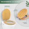 BENKSTEIN Premium Bambus-WC-Sitz, oval - Soft-Close- und Produktbild-Vorschau 2