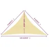 Vela Parasole 160 g/m² Beige 4x4x5,8 m in HDPE Anteprima dell’immagine prodotto 5