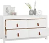 vidaXL Armoire d'appoint blanc 100x40x54 cm Pin massif Voir les images du produit 7