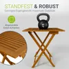 Juskys® Beistelltisch Zadar klappbar wetterfest geölt Produktbild-Vorschau 6