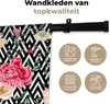 MuchoWow® Wandteppich Wandbehang Blumen - Rosa - Produktbild-Vorschau 3
