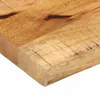 A close-up view of a wooden surface, likely a tabletop or bed frame, showing the grain and texture of the wood. Náhled obrázku produktu