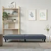 Schlafsofa mit Getränkehaltern Dunkelgrau Samt Produktbild-Vorschau 3
