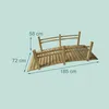 Pont de jardin Relaxdays, avec balustrade, en bois de Voir les images du produit 4