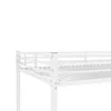 A close-up view of the top section of a white metal bunk bed frame. Anteprima dell’immagine prodotto