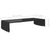 vidaXL Table TV/rehausseur d'écran verre noir 60x25x11 cm Voir les images du produit 6