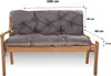 Poduška na záhradné lavice 160x60x50cm  tmavosivá | podušky Náhľad obrázku produktu 4